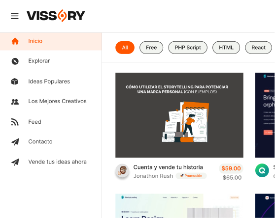 Vista previa del panel de administración